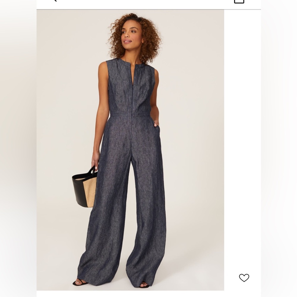 Martin Grant Chambray Wide Leg Jumpsuit